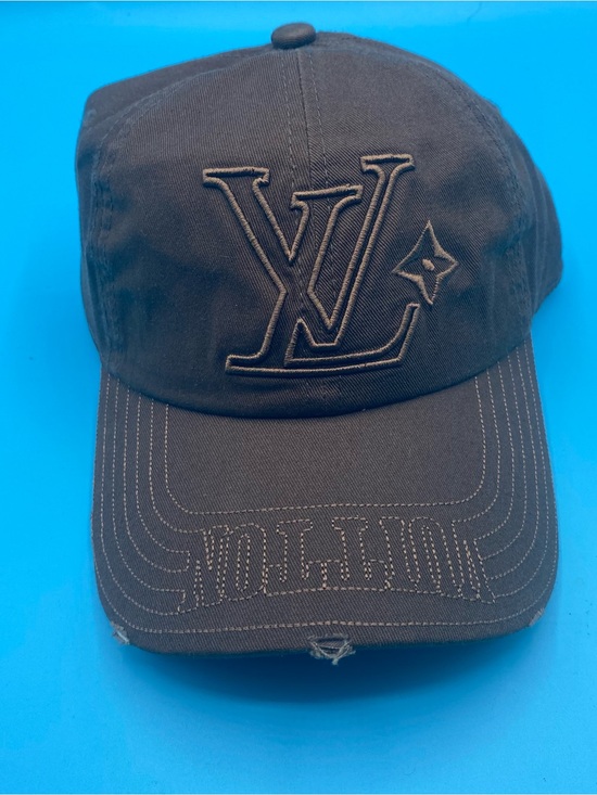 Louis Vuitton Accessories - Louis Vuitton Brown Embroidered LV Logo Cap